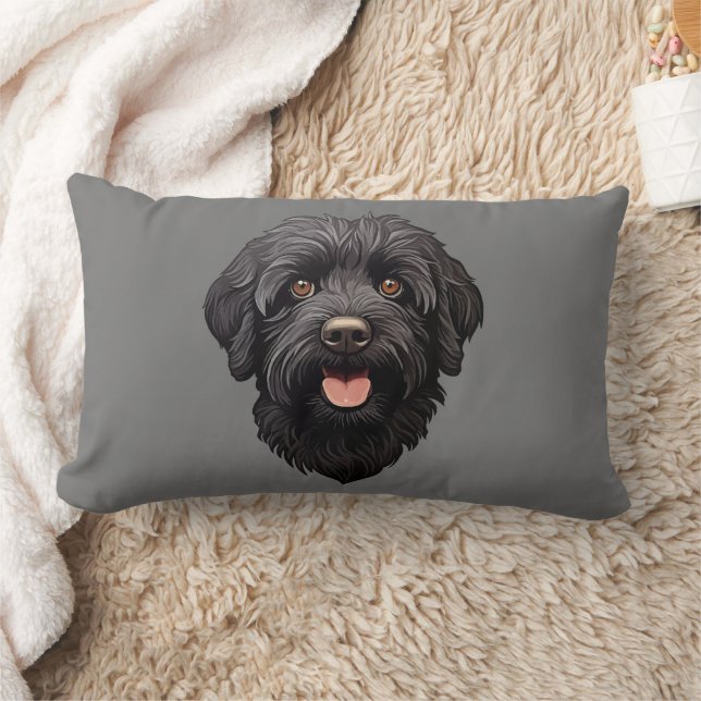 Labradoodle Black Dog Kussen (Deken)