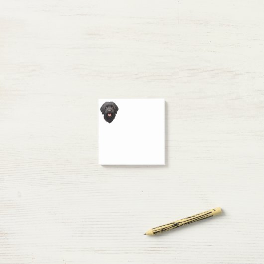 Labradoodle Black Dog Post-it® Notes (Op bureau)