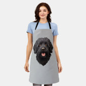 Labradoodle Black Dog Schort (Gedragen)