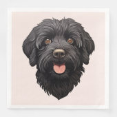 Labradoodle Black Dog Servet (Voorkant)