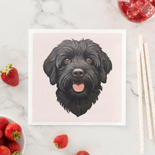Labradoodle Black Dog Servet