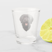 Labradoodle Black Dog Shot Glas (Achterkant)