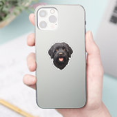Labradoodle Black Dog Sticker (Telefoon)