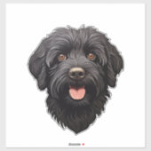 Labradoodle Black Dog Sticker (Vel)
