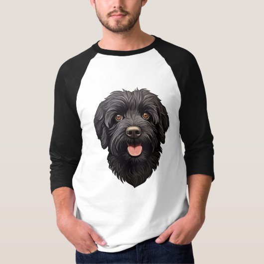 Labradoodle Black Dog T-shirt (Voorkant)