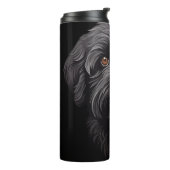 Labradoodle Black Dog Thermosbeker (Gedraaid links)