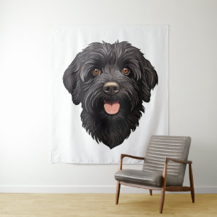 Labradoodle Black Dog Wandkleed