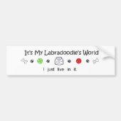 Labradoodle Bumpersticker (Voorkant)