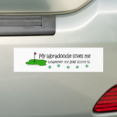Labradoodle Bumpersticker (Op auto)
