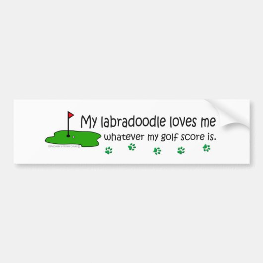 Labradoodle Bumpersticker (Voorkant)