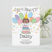 Labradoodle Chien Anniversaire Fête Invitation (Debout devant)