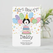 Labradoodle Chien Anniversaire Fête Invitation (Debout devant)