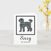 Labradoodle Chien Carte de Sympathie pour animal d (Fleur jaune)
