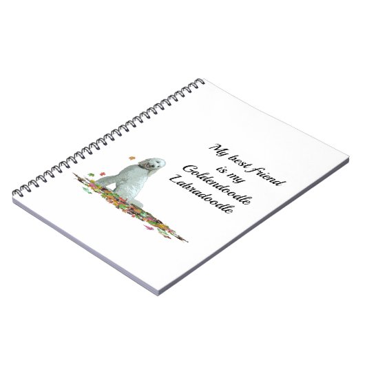 Labradoodle Chien Dans Carnet Spiral Feuille (Côté gauche)