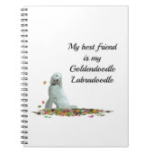 Labradoodle Chien Dans Carnet Spiral Feuille (Devant)