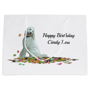 Labradoodle Chien Dans Sac Cadeau Feuille