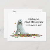 Labradoodle Chien En Feuille Carte Postale (Devant / Derrière)