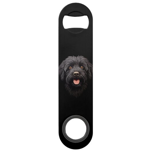Labradoodle Chien Noir (Dos)