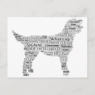 Labradoodle Cloud Silhouette Briefkaart