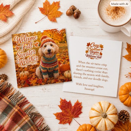 Labradoodle Cozy Herfst Trui Weer Najaar