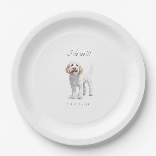 Labradoodle Custom Pet Wedding Papieren Bordje (Voorkant)
