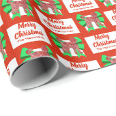 Labradoodle Cute Kersthond Aangepast Cadeaupapier (Rol Hoek)