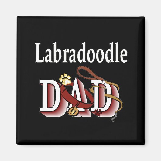 labradoodle dad Magnet Magneet (Voorkant)