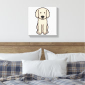 Labradoodle Dog Cartoon Canvas Afdruk (Insitu (Slaapkamer))