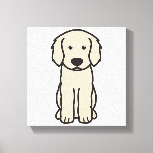 Labradoodle Dog Cartoon Canvas Afdruk (Voorkant)