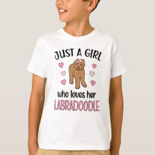 Labradoodle Dog Girl Hondenliefhebber Labradoodle T-shirt