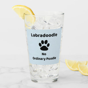 Labradoodle Dog Glass Gift Glas