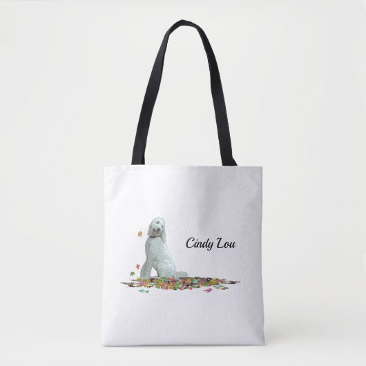 Labradoodle Dog in Leaves Canvas tas (Voorkant)