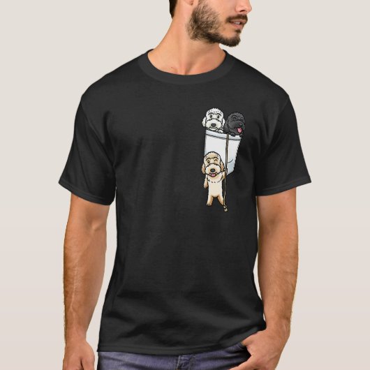 Labradoodle Dog In Pocket_1 T-shirt (Voorkant)