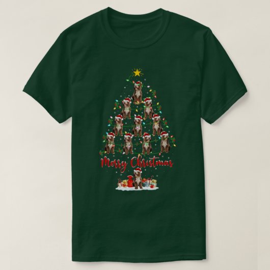 Labradoodle Dog Matching Santa Labradoodle Christm T-shirt (Design voorkant)