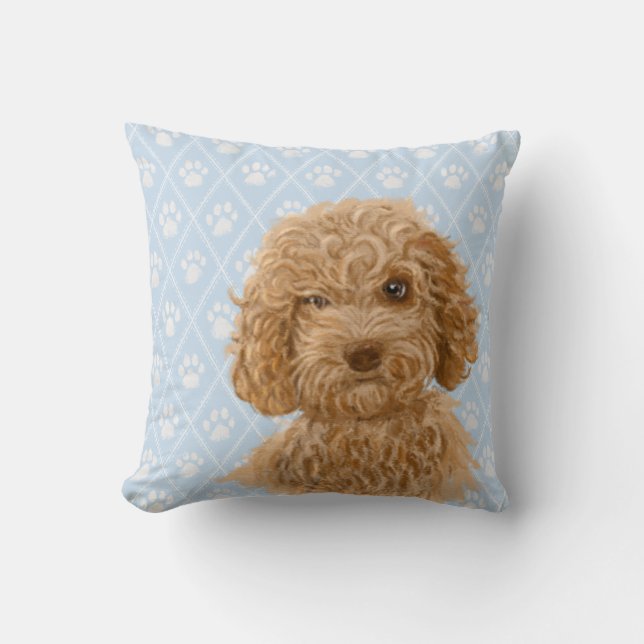 Labradoodle Dog Pillow / Labradoodle Love Kussen (Voorkant)