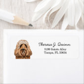 Labradoodle Dog Return Address Label (Insitu)