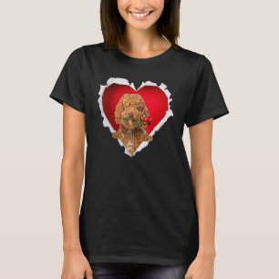 Labradoodle Dog Roos Heart Valentijnsdag Couple M T-shirt