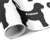 Labradoodle Dog Silhouette Cadeaupapier (Rol Hoek)