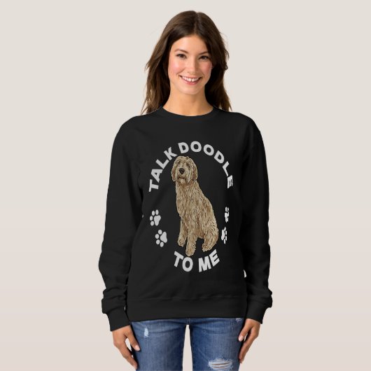 Labradoodle Dog  Talk Doodle To Me Labradoodle Trui (Voorkant volledig)