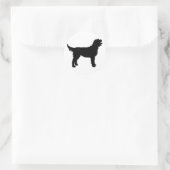 Labradoodle Dog (zwart) Ronde Sticker (Tas)