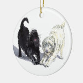 Labradoodle Doodle Keramisch Ornament (Links)