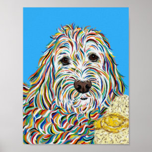 Labradoodle en Ducky Poster