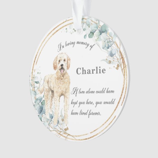 Labradoodle En Mémoire Aimante Nom Noël   (devant)
