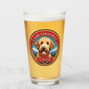 Labradoodle Golden Doodle Bierglas Glas