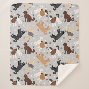 Labradoodle/Goldendoedle Botten en Paws Sherpa B Deken