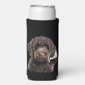 Labradoodle Goldendole wijnseltzer bier koozie (Seltzer Voorkant)