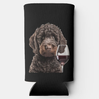 Labradoodle Goldendole wijnseltzer bier koozie