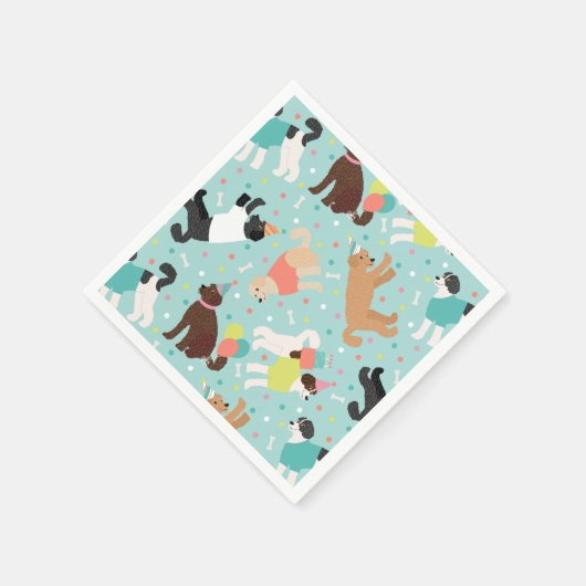 Labradoodle / Goldendoodle Verjaardagsfeest Servet (Hoek)