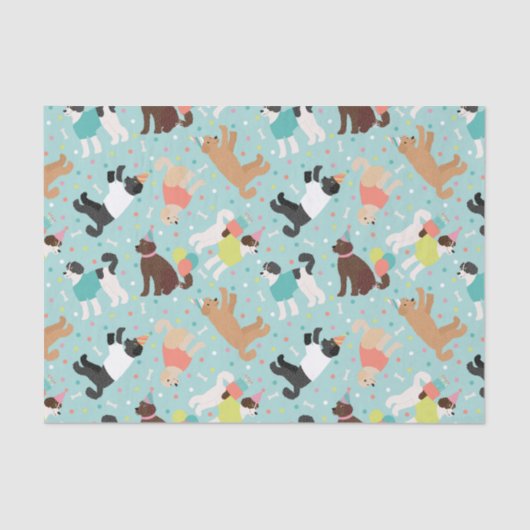 Labradoodle / Goldendoodle Verjaardagsfeest Tissuepapier (Voorkant)