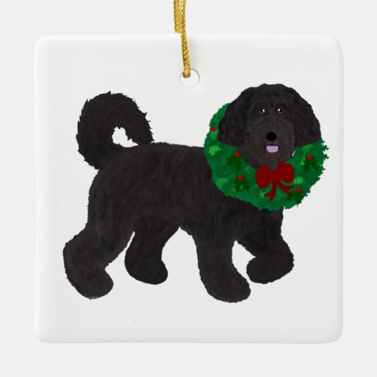 Labradoodle Holiday Ornament (Voorkant)